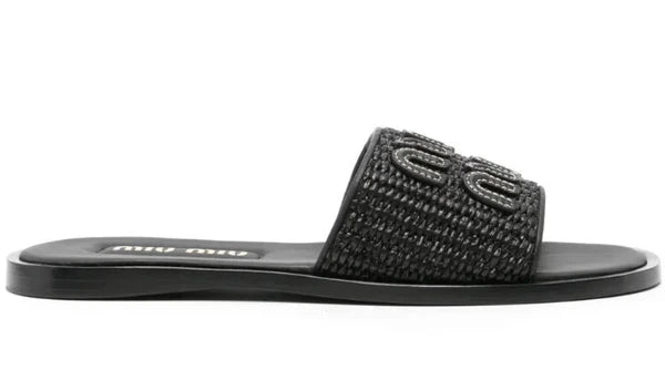 Miu Miu Slipper Black Straw