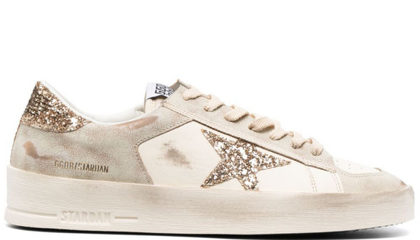 Golden Goose Lace-up sneakers with star badge gold
